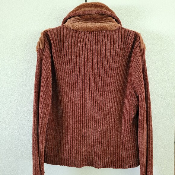 Vintage 80s Vilxi International Faux Fur & Velvet Jacket Size Large - Picture 6 of 8